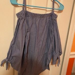 Striped Off the Shoulder Blouse